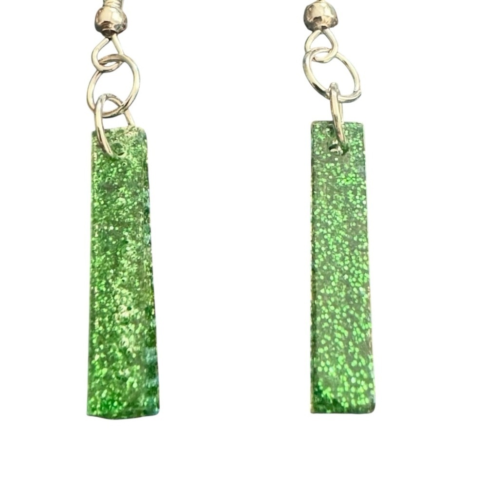 Resin Sparkle Earrings - Picture 6 of 6